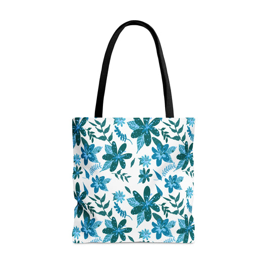 Floral Sense Light Blue Tote Bag