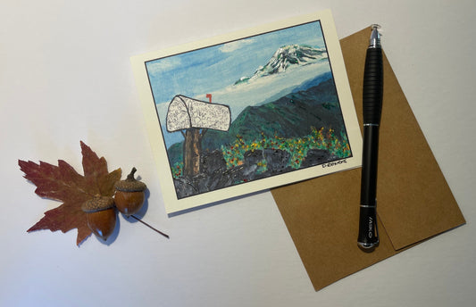 Single Blank Greeting Card of Mailbox Peak Trail Washington  - Individual Blank Greeting Card