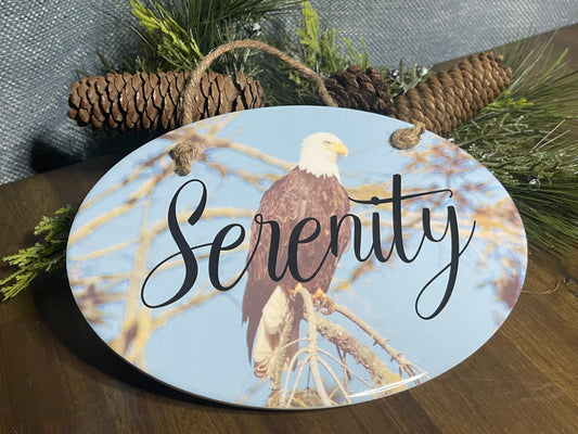 Ceramic Plaque - Serenity Eagle Oval Ceramic Plaque